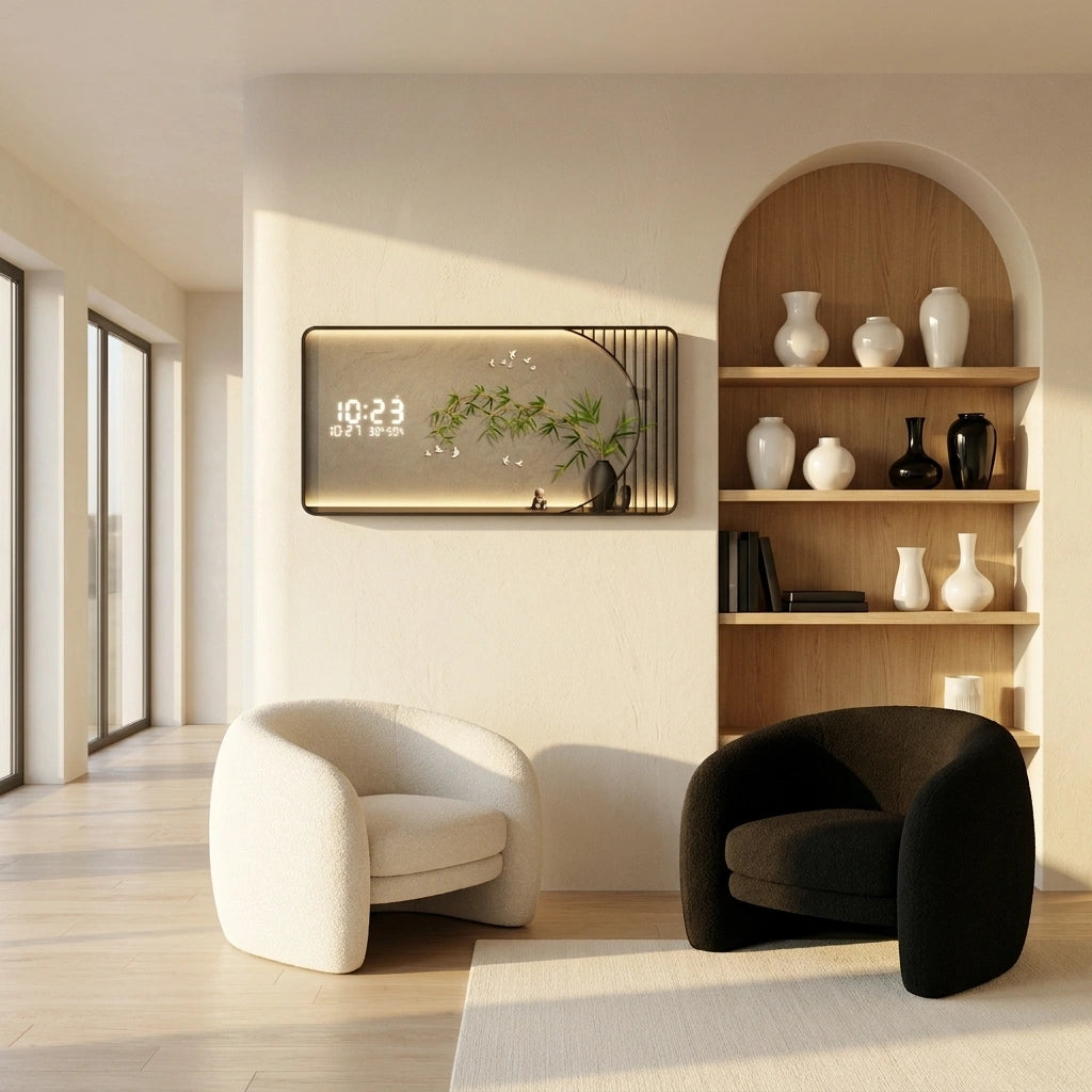 Horloge Murale Digitale Design Grand Format
