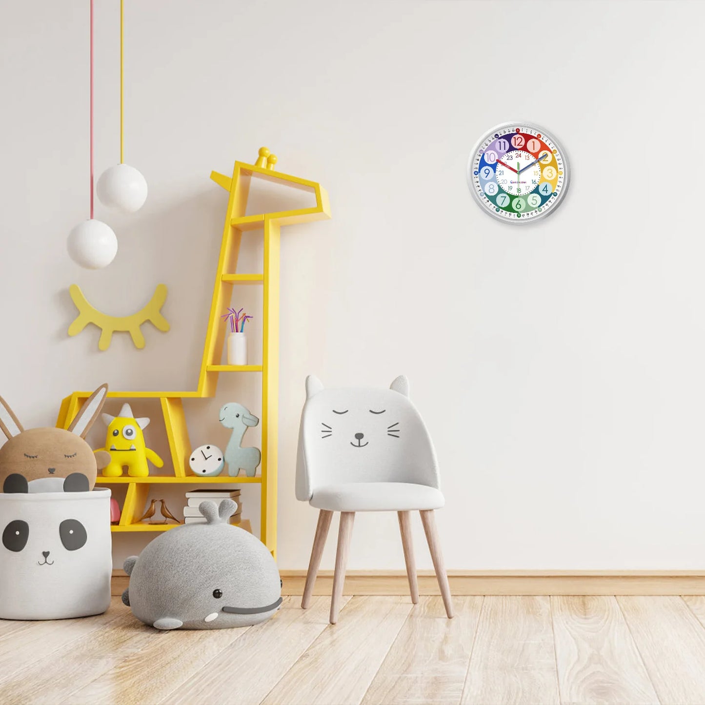 Horloge Enfant Ronde Chiffres Colorés