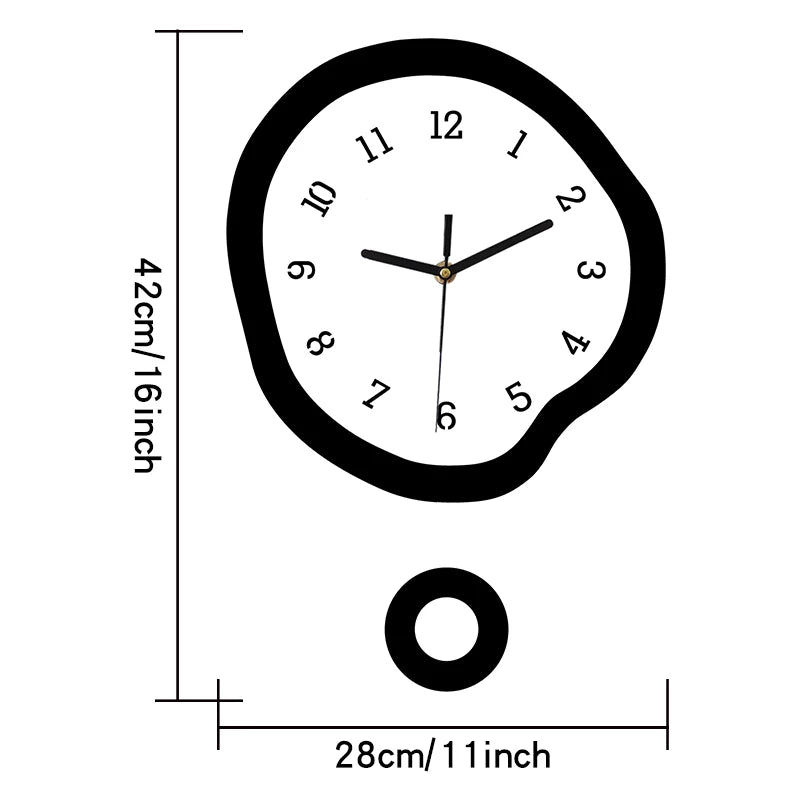 Horloge pendule design créatif abstrait décoration murale