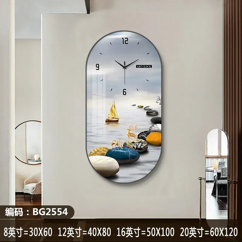 Horloge Murale Silencieuse Style Nordique en Bois Élégant