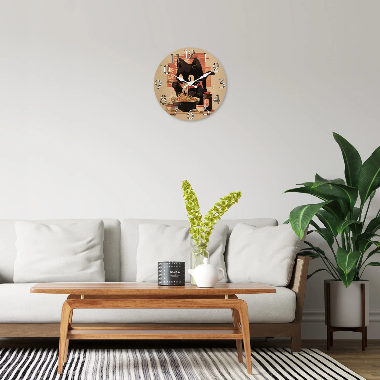 Horloge Chat Noir Style Vietnam