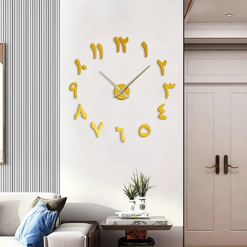 Horloge Murale DesignEffet Miroir - Style Art Déco Numérique