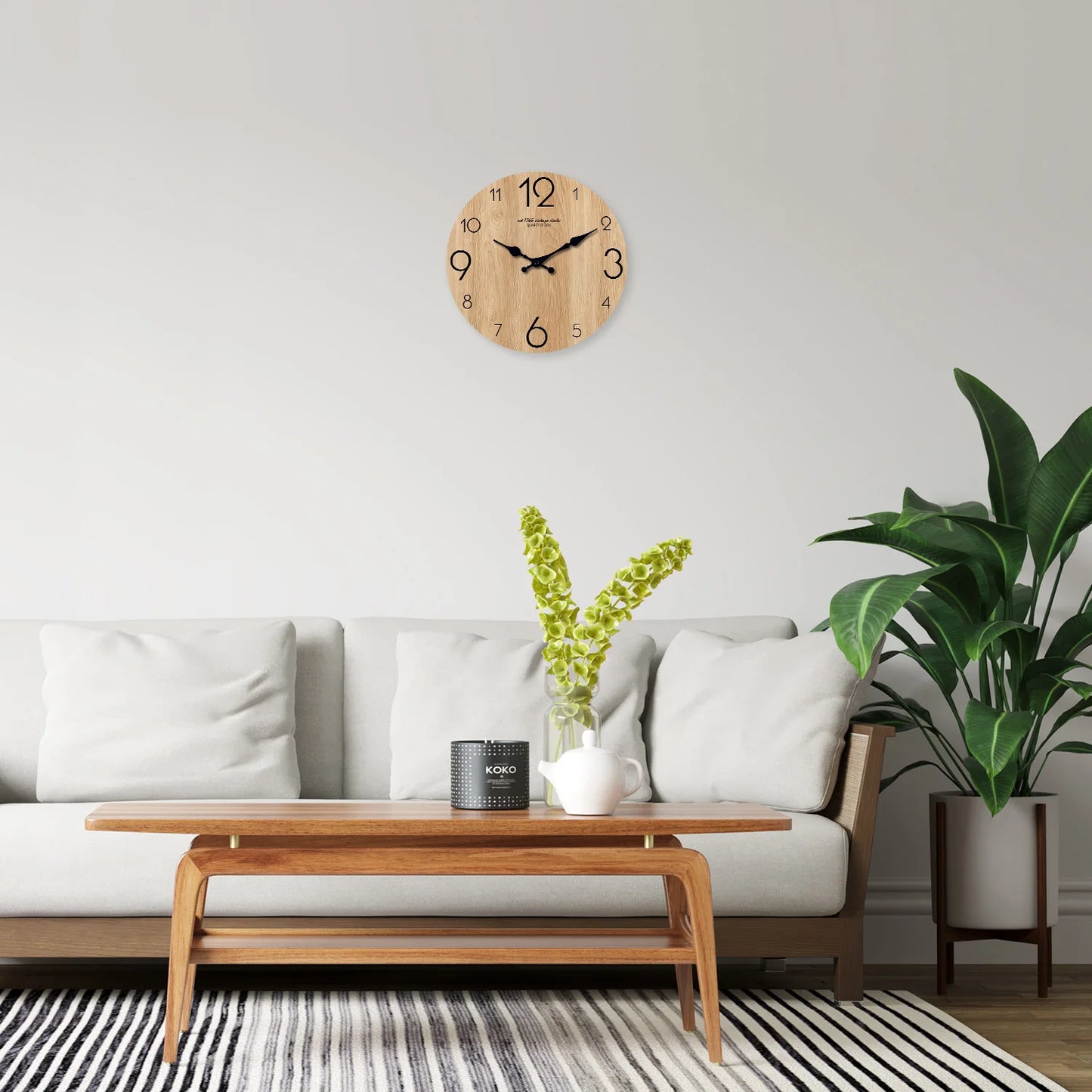 Horloge Murale Bois Grain de Bois Moderne