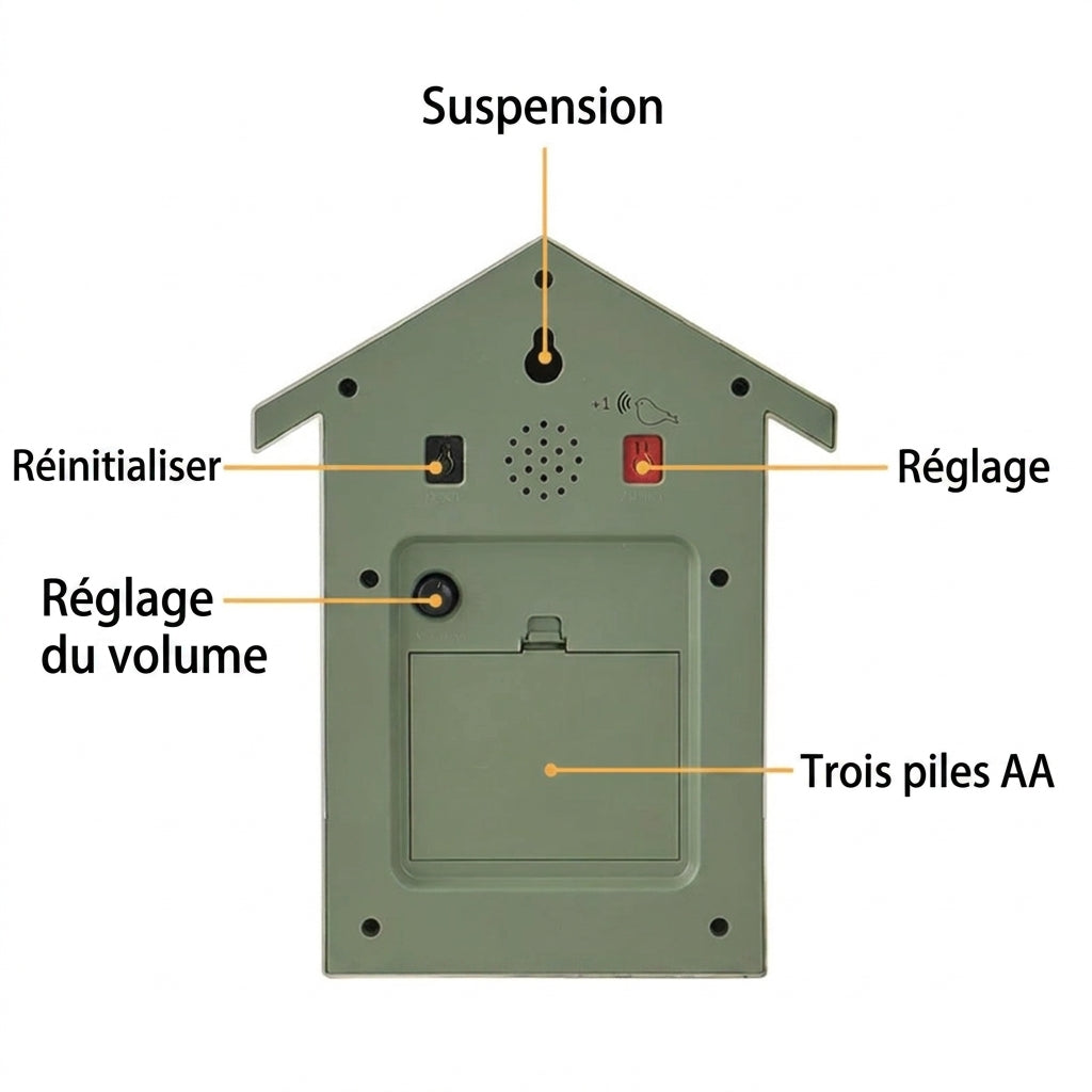 Horloge coucou oiseau qui sort - instructions montage en francais