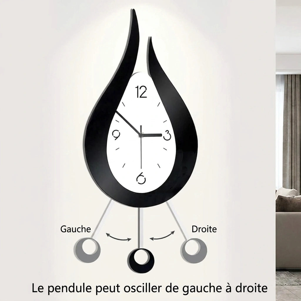 Horloge Pendule Murale Moderne Goutte d'Eau