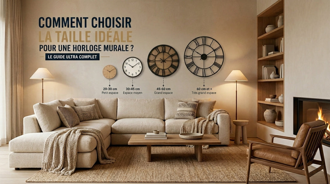 Comment choisir la taille idéale pour une horloge murale? Le guide complet