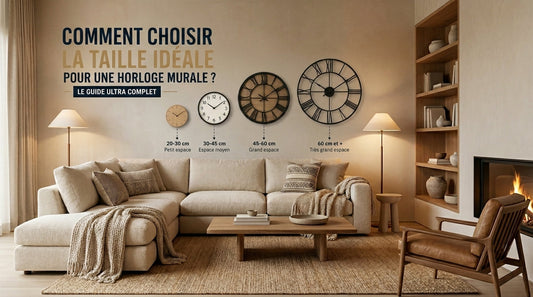 Comment choisir la taille idéale pour une horloge murale? Le guide complet