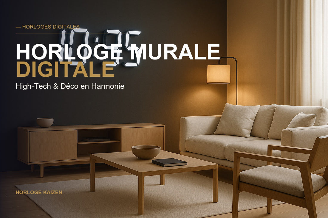 HORLOGE MURALE DIGITALE — Horloge Kaizen
