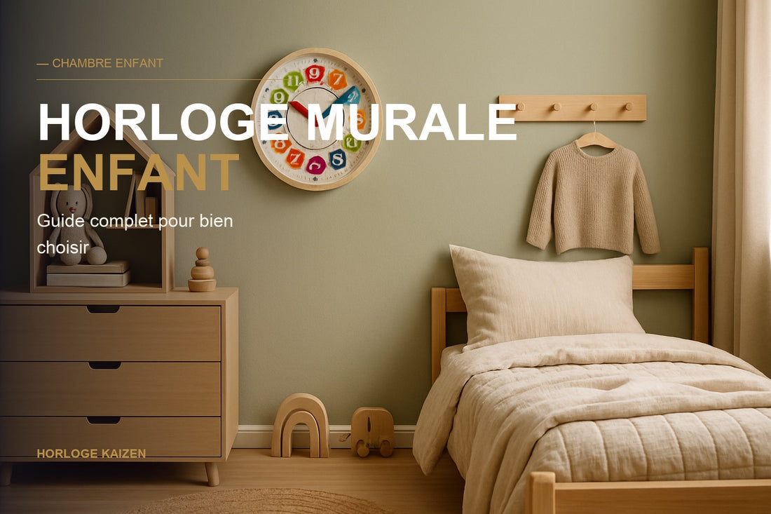 Horloge murale enfant éducative : apprendre l'heure en s'amusant