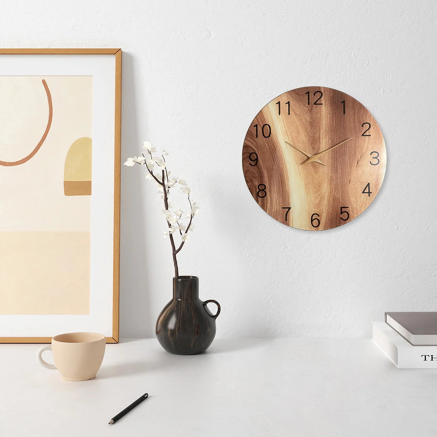 Horloge Murale Bois  Style Scandinave