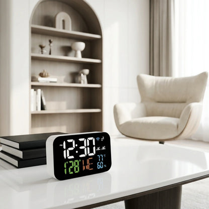 Horloge numerique LED WiFi - photo principale table cafe design