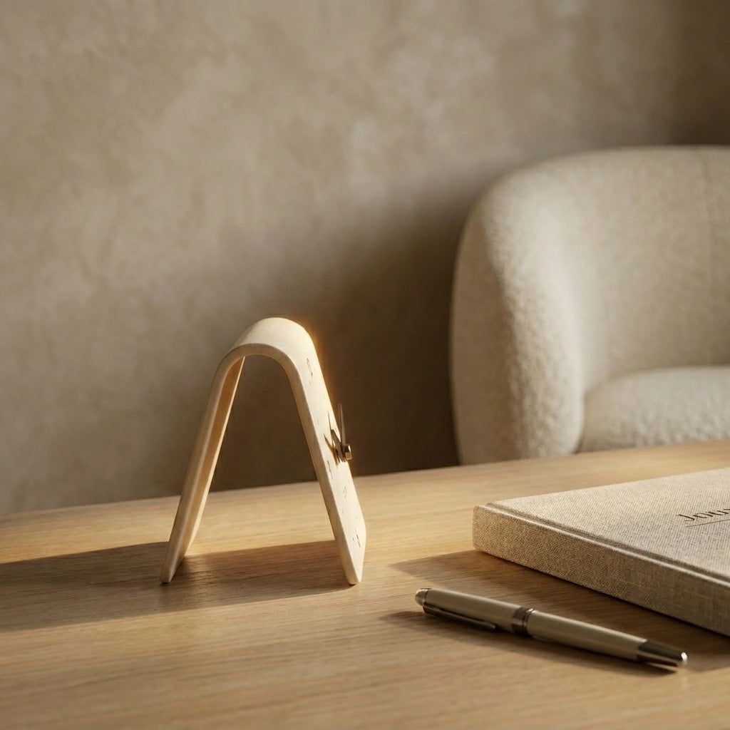 Horloge de bureau minimaliste - vue bureau design principale