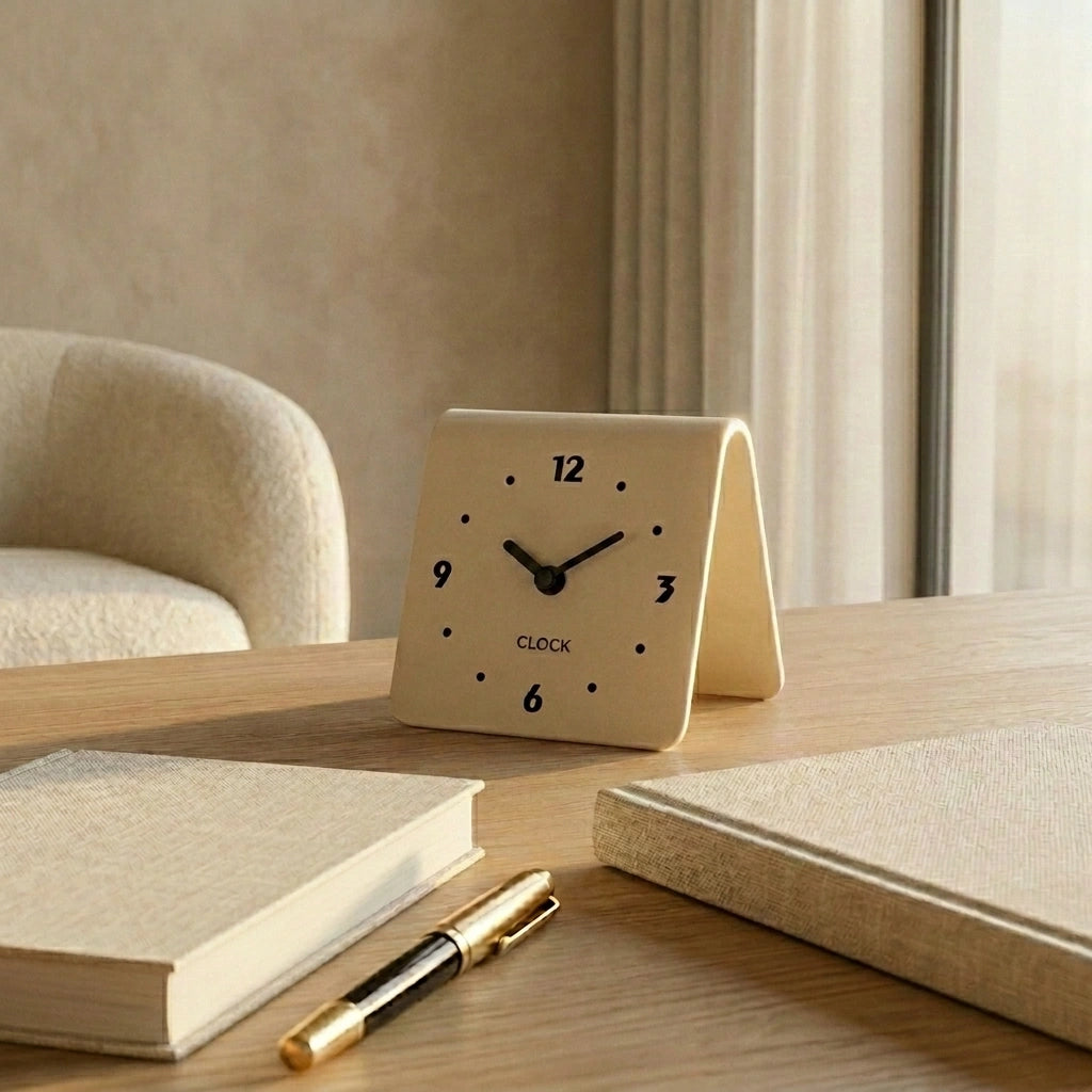 Horloge de bureau minimaliste - vue bureau design variante 1