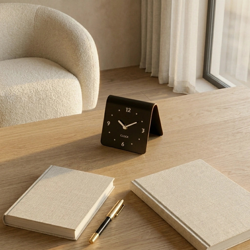 Horloge de bureau minimaliste - vue bureau design variante 2