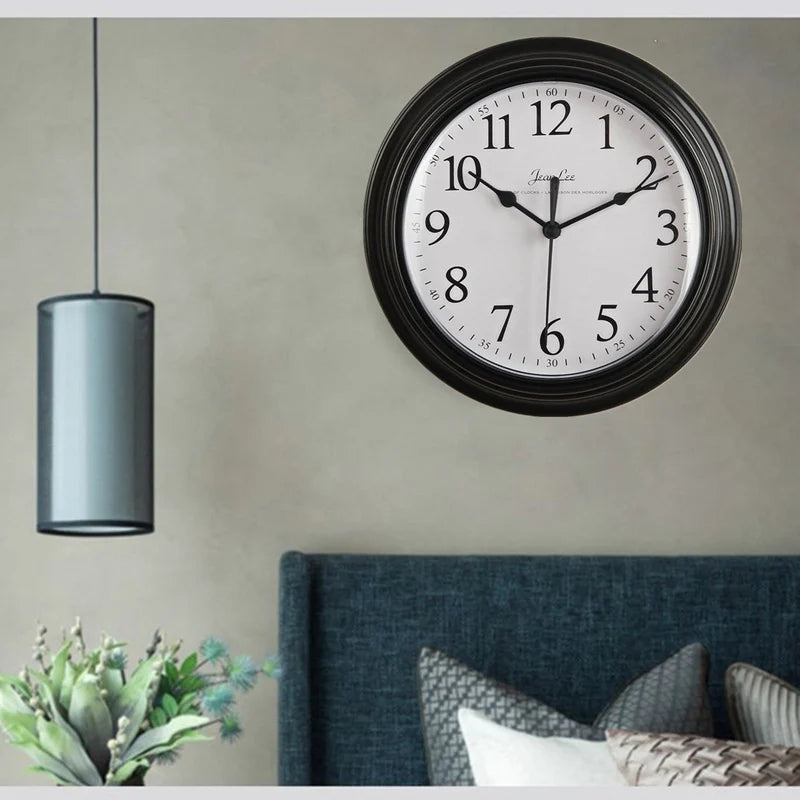 Horloge Murale Silencieuse  Design Minimaliste Nordique Blanc