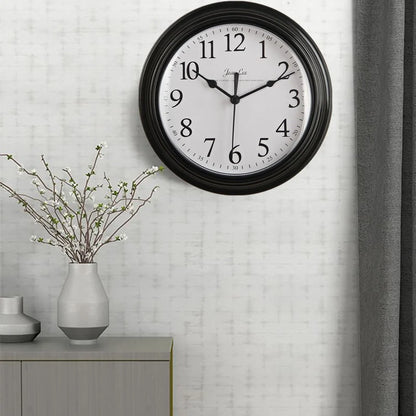 Horloge Murale Silencieuse  Design Minimaliste Nordique Blanc