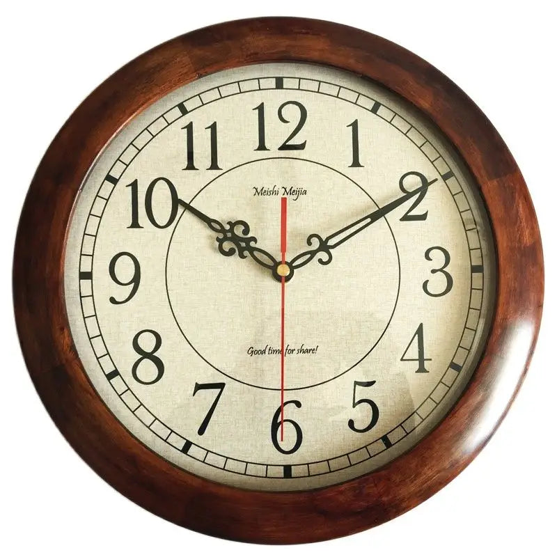 Horloge Murale VintageBois Style Japonais Silencieuse