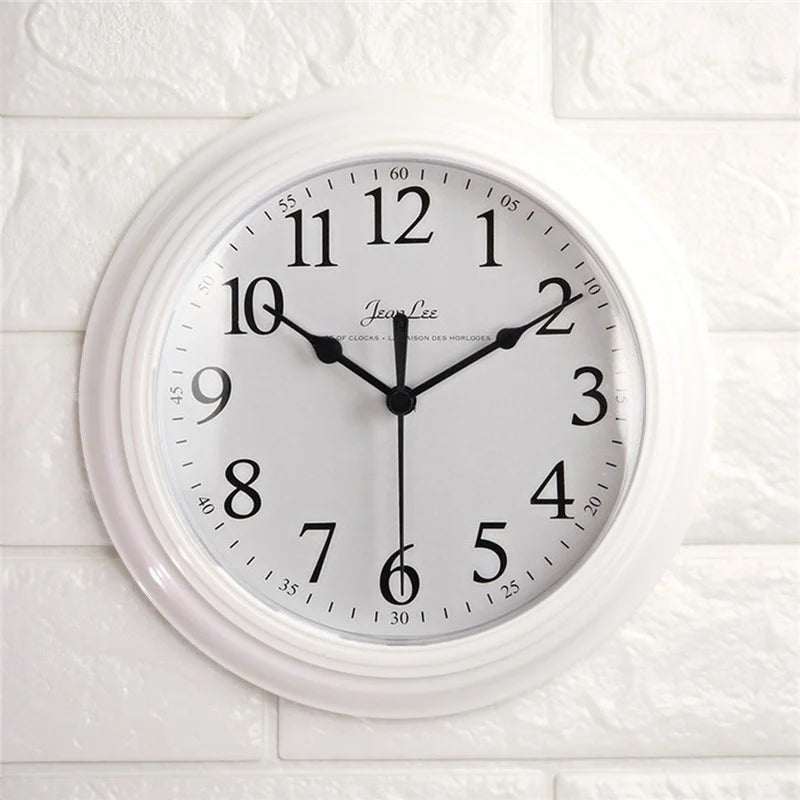 Horloge Murale Silencieuse  Design Minimaliste Nordique Blanc