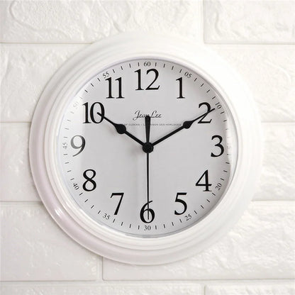 Horloge Murale Silencieuse  Design Minimaliste Nordique Blanc