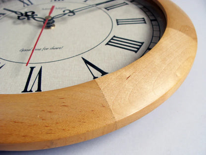 Horloge Murale VintageBois Style Japonais Silencieuse