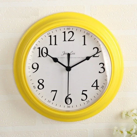 Horloge Murale Silencieuse  Design Minimaliste Nordique Blanc