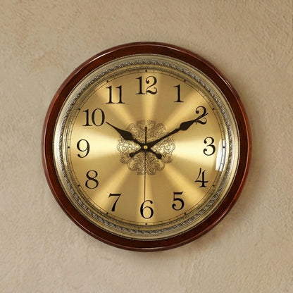 Horloge Murale Silencieuse  Métal Doré Style Nordique Vintage