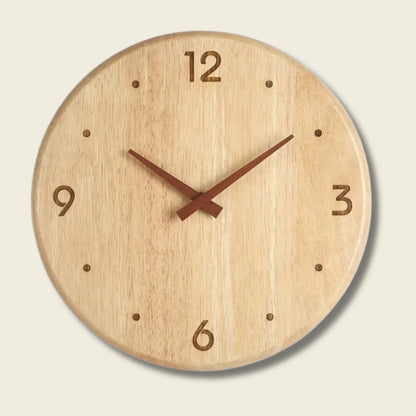 Horloge Murale Bois  Style Japonais Épuré