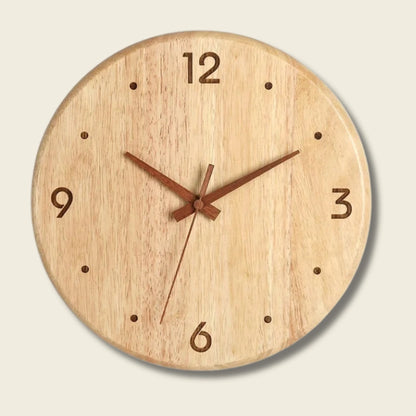 Horloge Murale Bois  Style Japonais Épuré