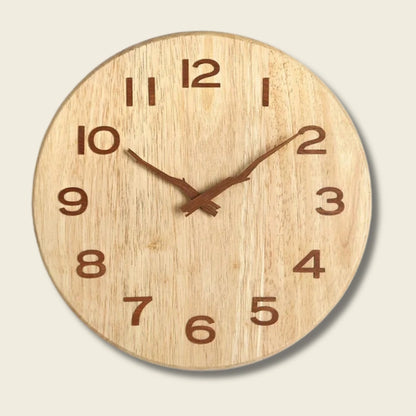 Horloge Murale Bois  Style Japonais Épuré