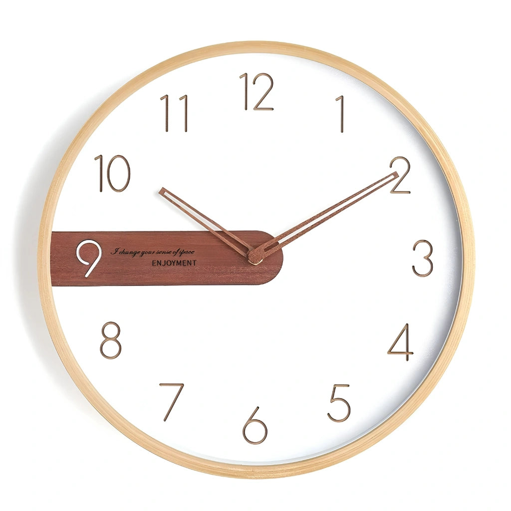 Horloge murale moderne bois creative - photo bois variante 3