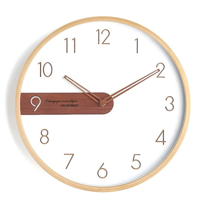 Horloge murale moderne bois creative - photo bois variante 3