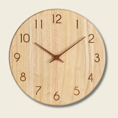 Horloge Murale Bois  Style Japonais Épuré