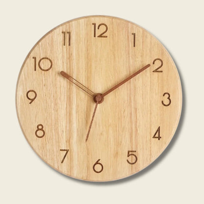 Horloge Murale Bois  Style Japonais Épuré