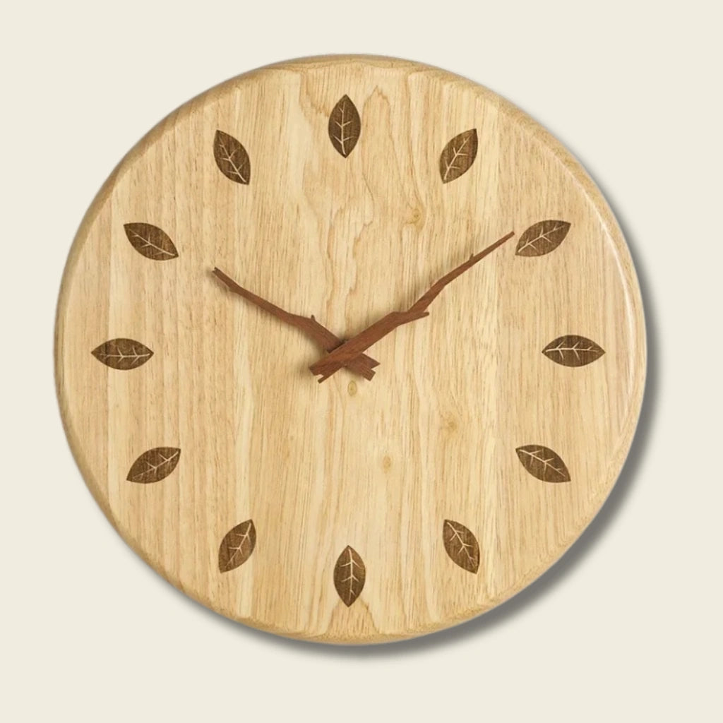 Horloge Murale Bois  Style Japonais Épuré