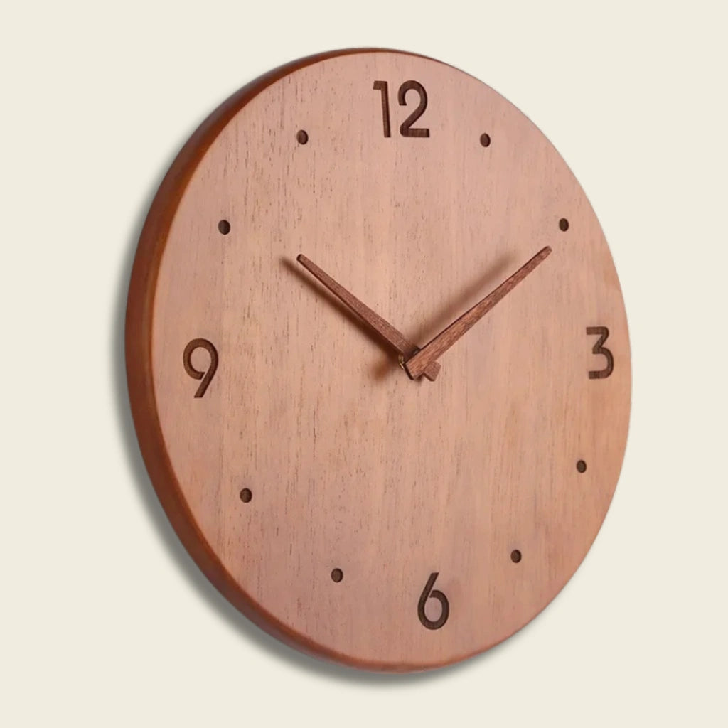 Horloge Murale Bois  Style Japonais Épuré