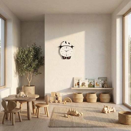 Horloge Pendule Murale Moderne  Panda Rigolo
