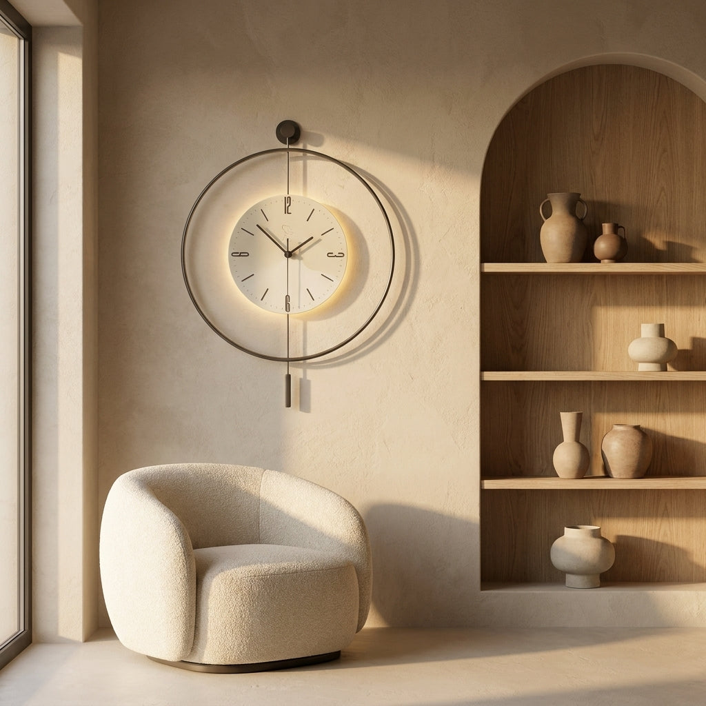 Grande Horloge Murale Moderne Led