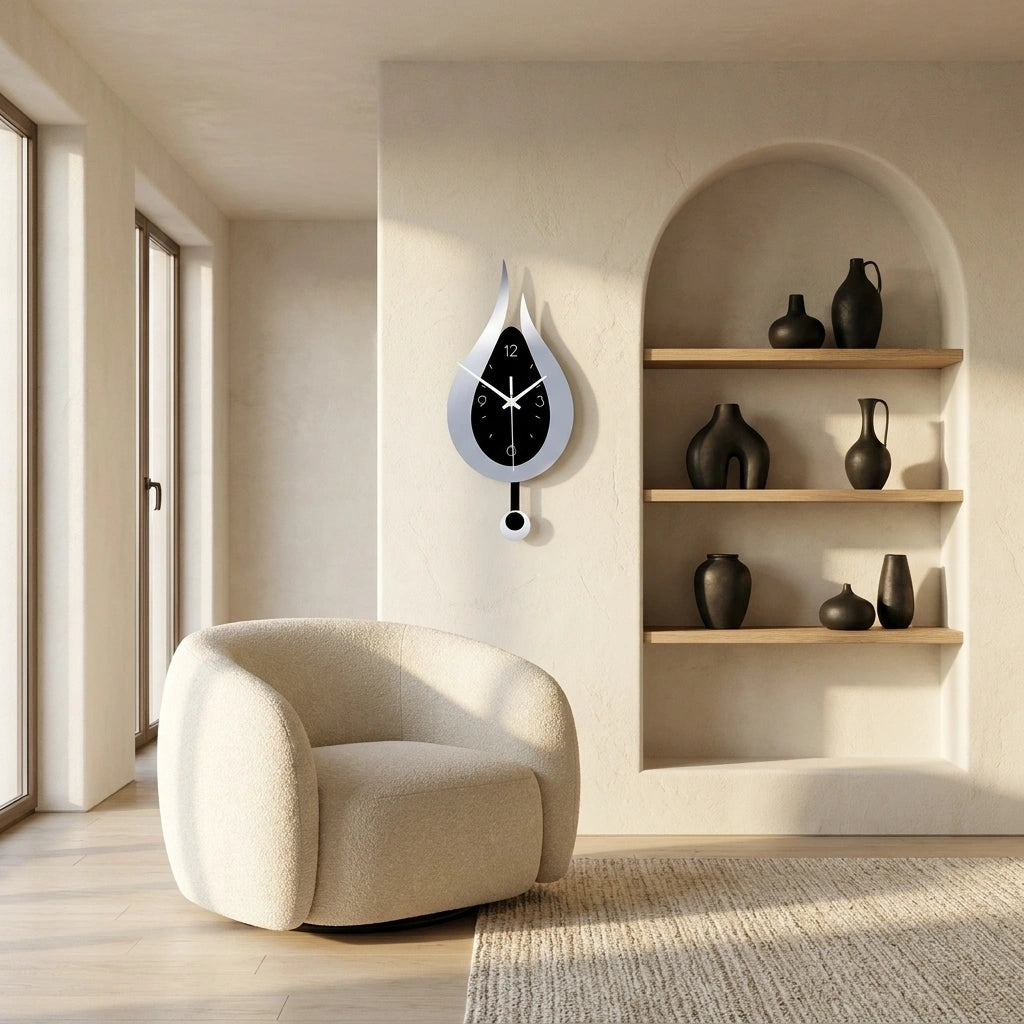 Horloge Pendule Murale Moderne  Goutte d'Eau