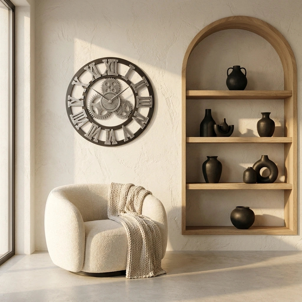 Horloge Engrenage Murale  Style Industriel