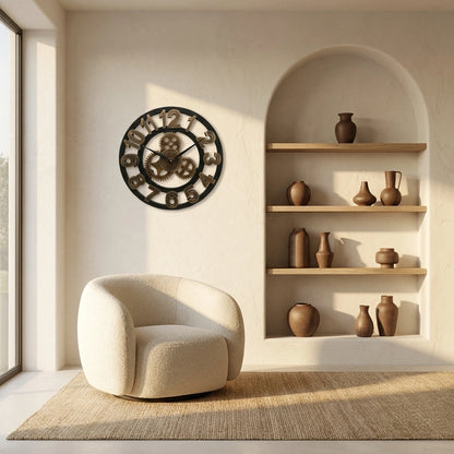 Horloge Engrenage Murale Style Industriel
