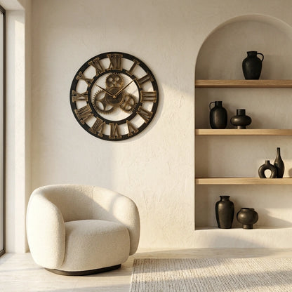 Horloge Engrenage Murale  Style Industriel