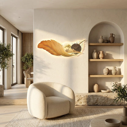 Horloge murale design luxe moderne - ambiance salon avec fauteuil