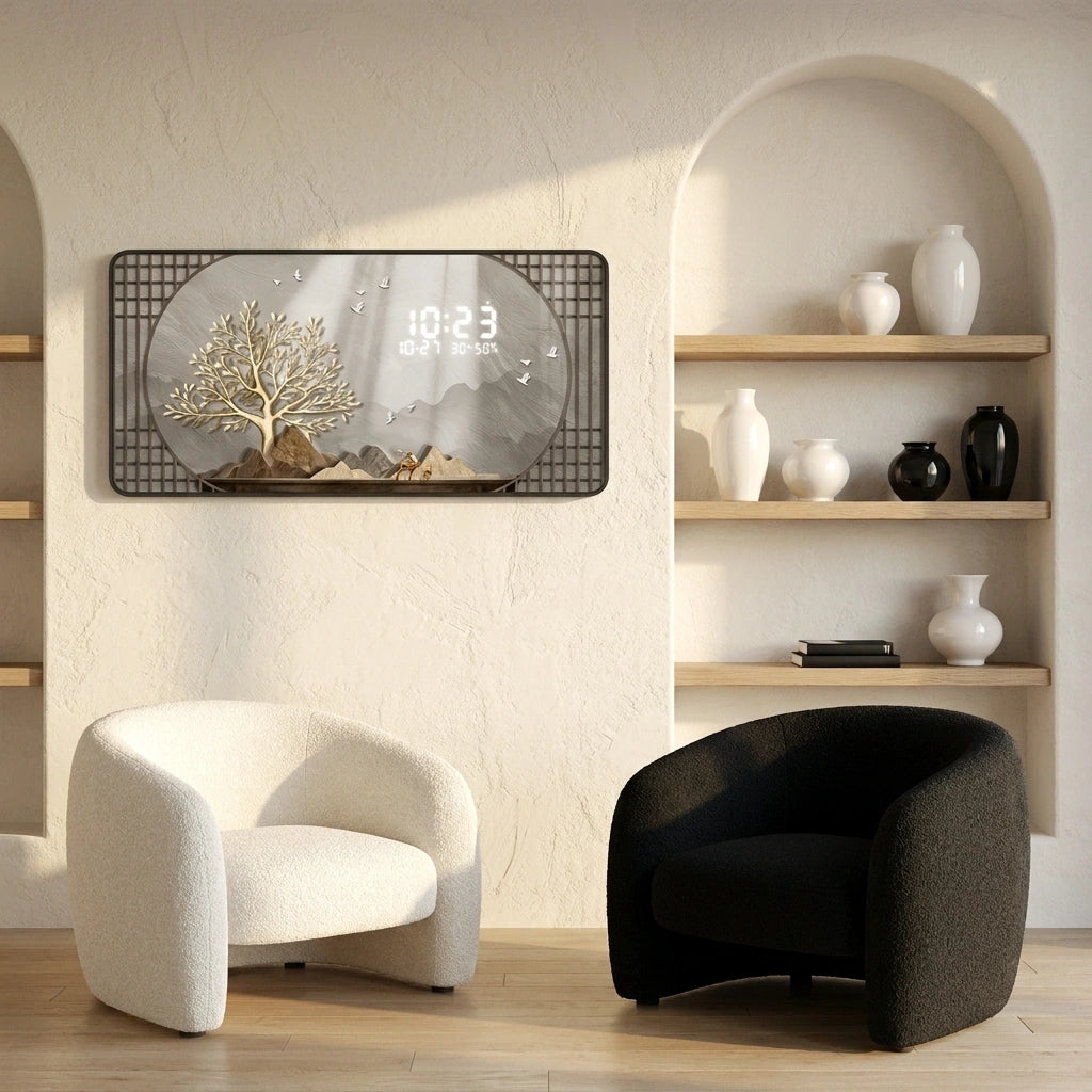 Horloge Murale Digitale Design Grand Format