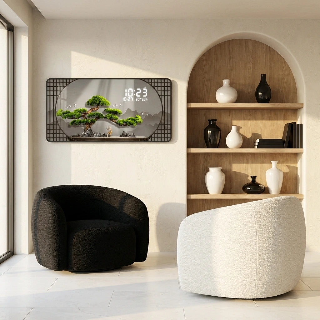 Horloge Murale Digitale Design Grand Format