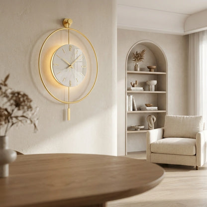 Grande horloge murale moderne LED détail du cadran lumineux