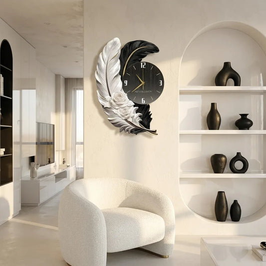 Horloge Murale Design Plume