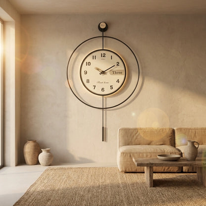 Horloge murale pendule design épuré vue minimaliste