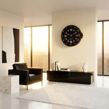 Horloge murale design style montre - salon minimaliste vue principale