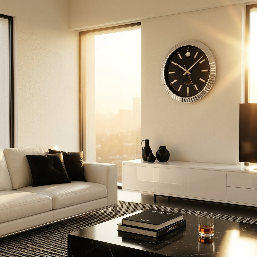 Horloge murale design style montre - salon minimaliste vue 12