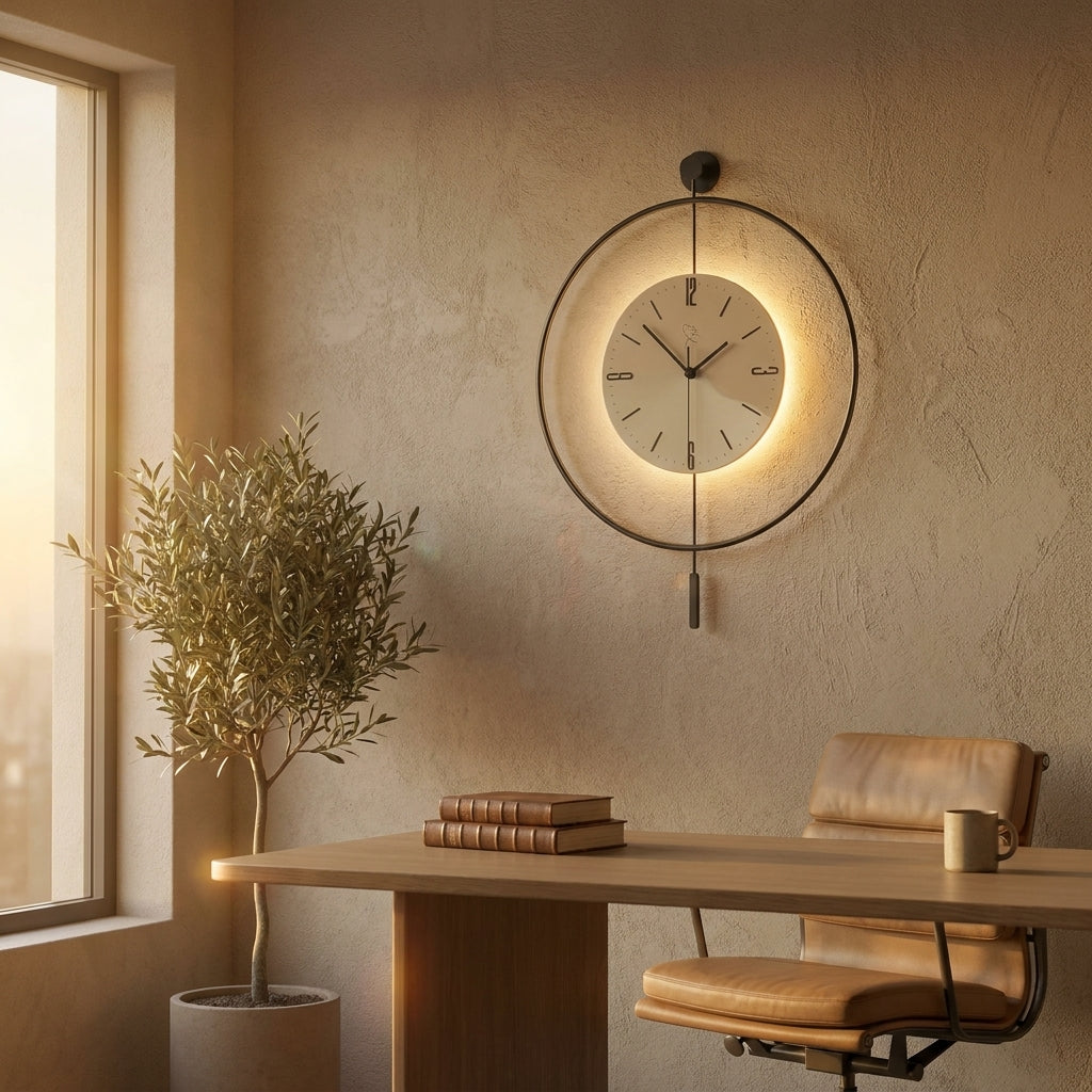 Grande Horloge Murale Moderne Led